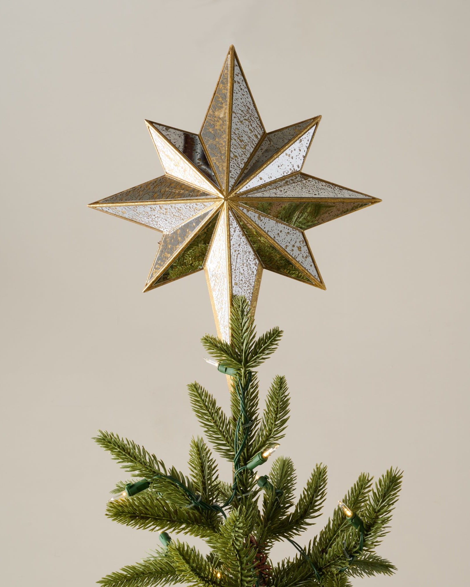 Gold Mercury Star Tree Topper