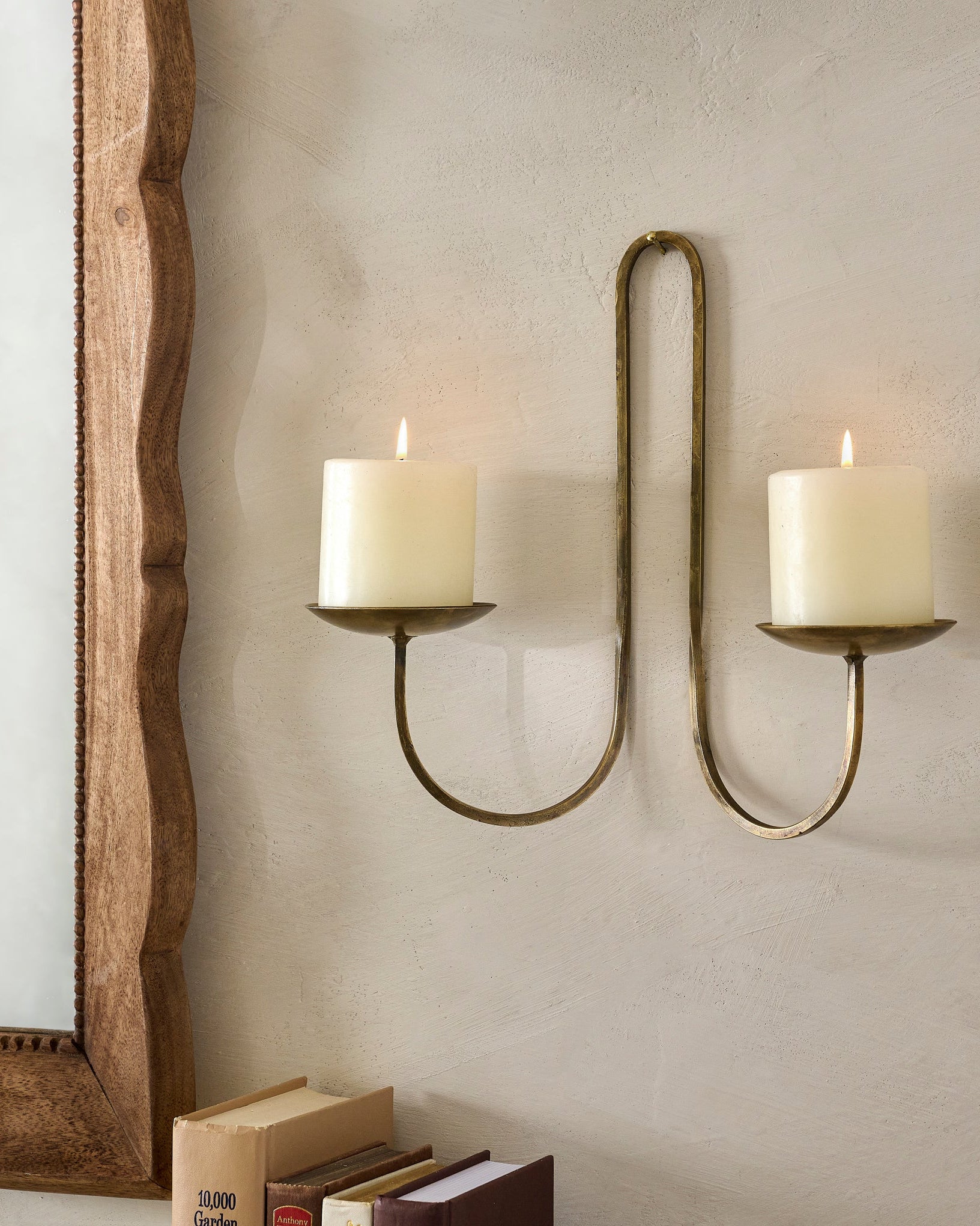 Daniel Antique Brass Candle Sconce
