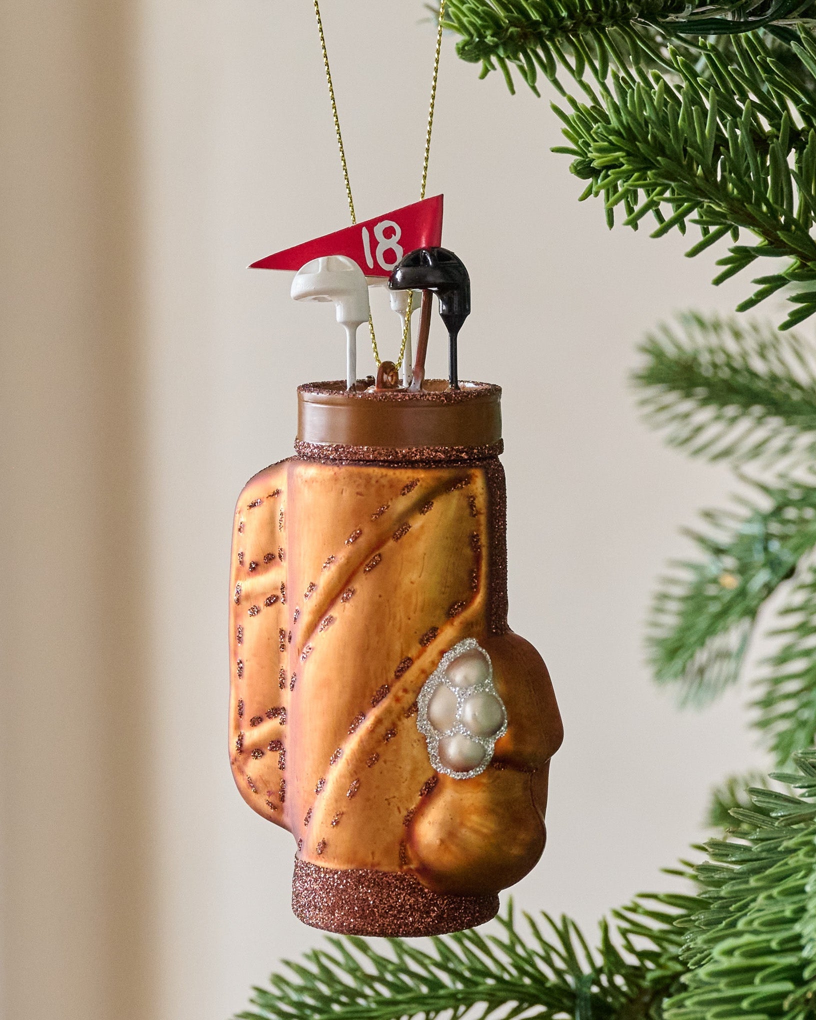 Glass Golf Bag Ornament