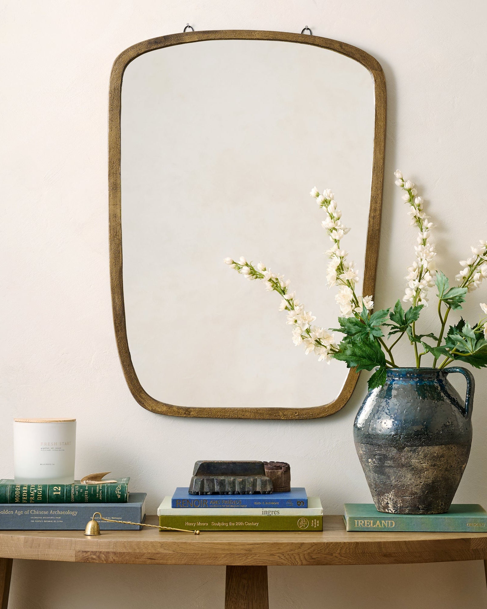 Jameson Aged Brass Framed Mirror