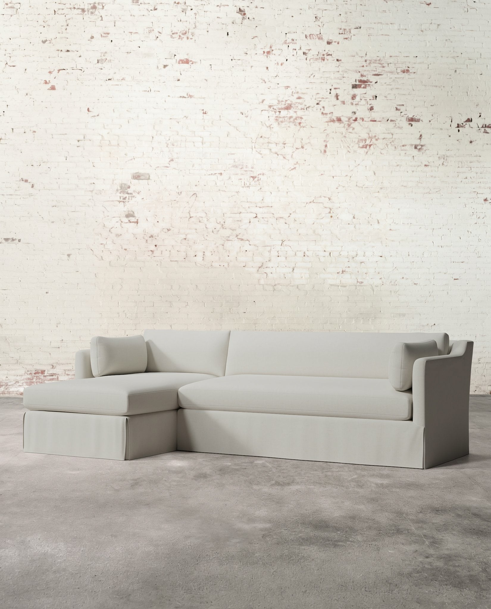 Francis Left Facing Slipcovered Sectional