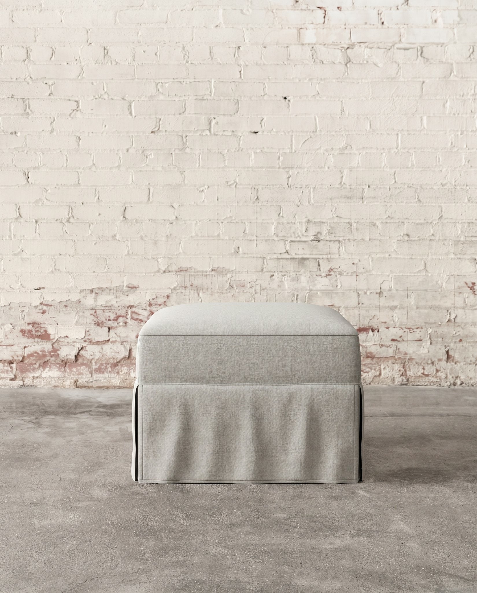 Francis Slipcovered Ottoman