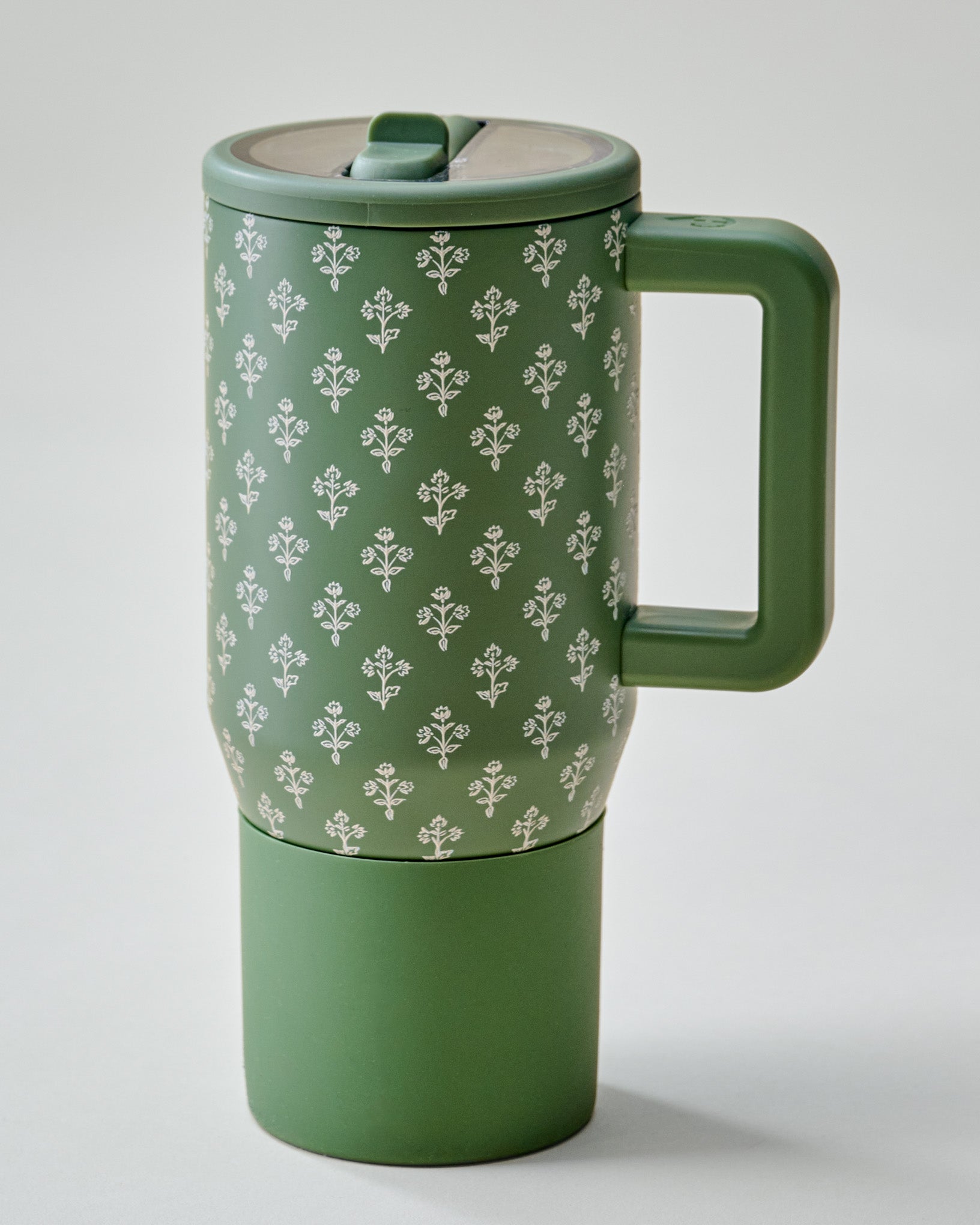 Hydrojug Heirloom Floral Olive 20oz Traveler