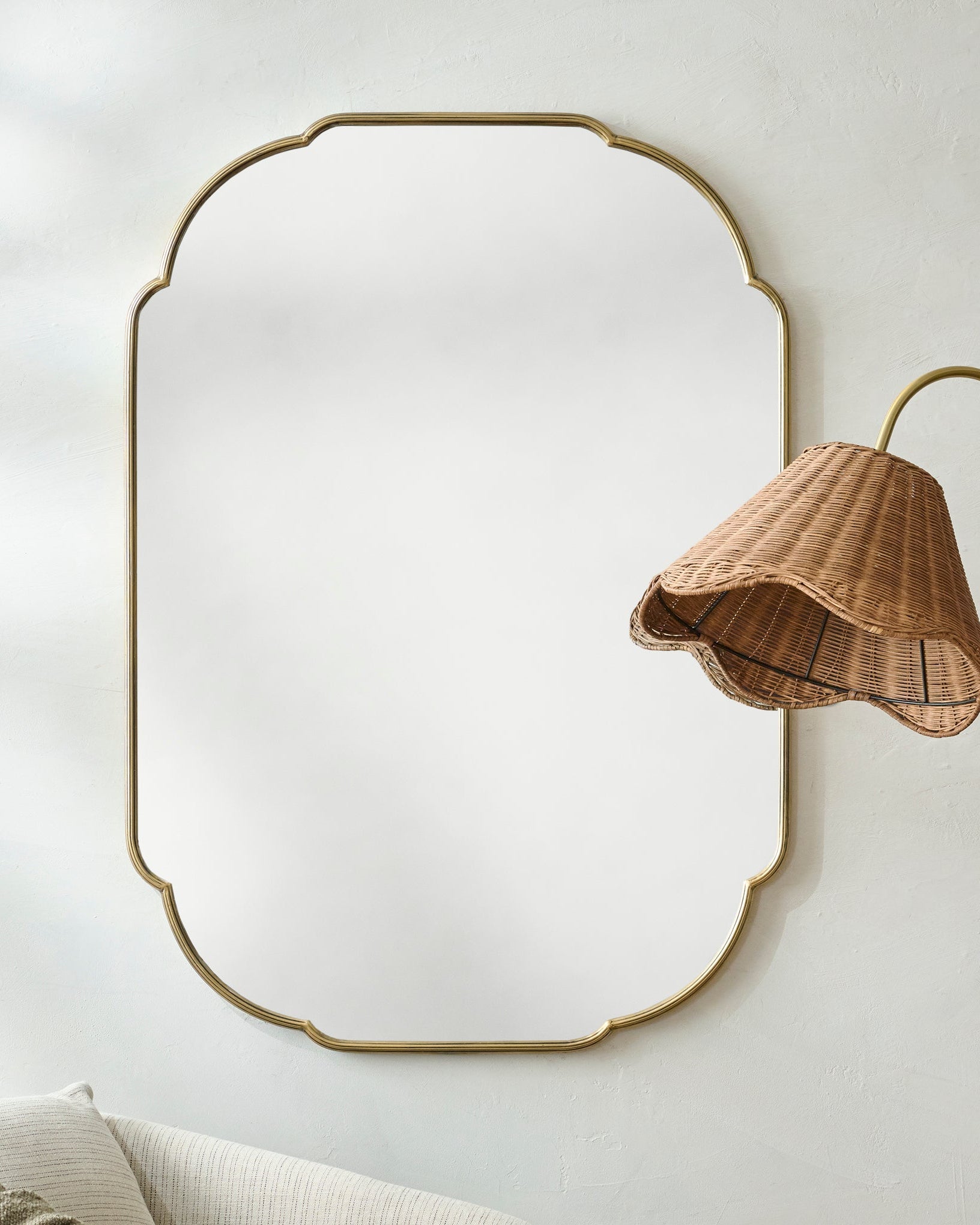 Antique Brass Luna Mirror