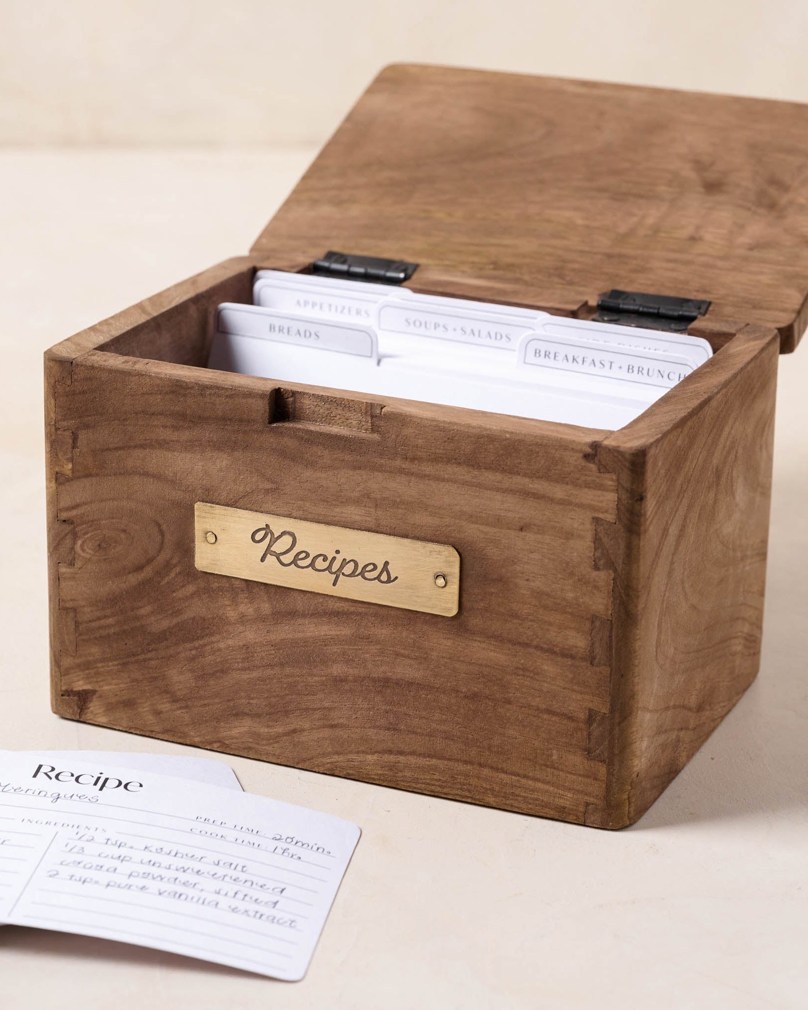Antiqued Wood Recipe Box