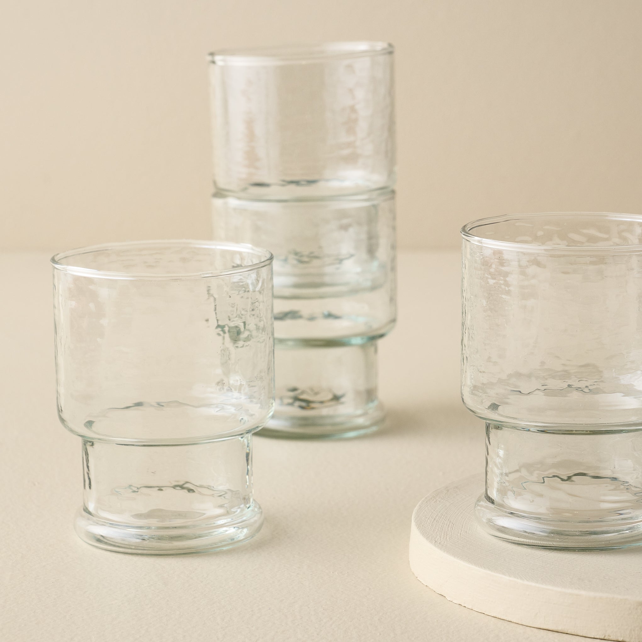 Rustic Glass Stacking Tumbler Bundle (Set of 4) - Small