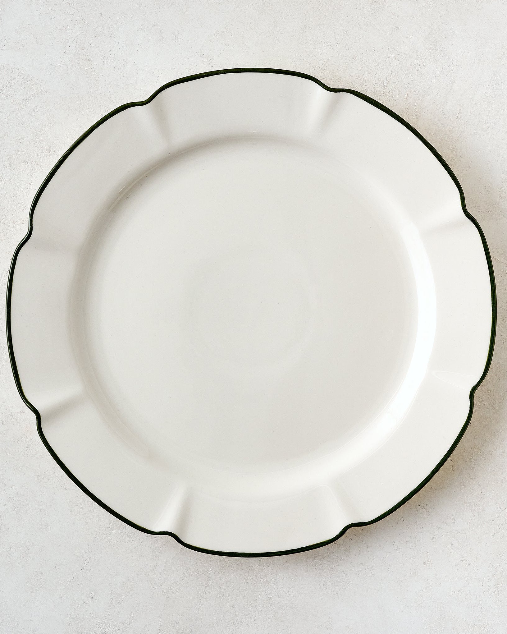 Green Luna Scalloped Plate