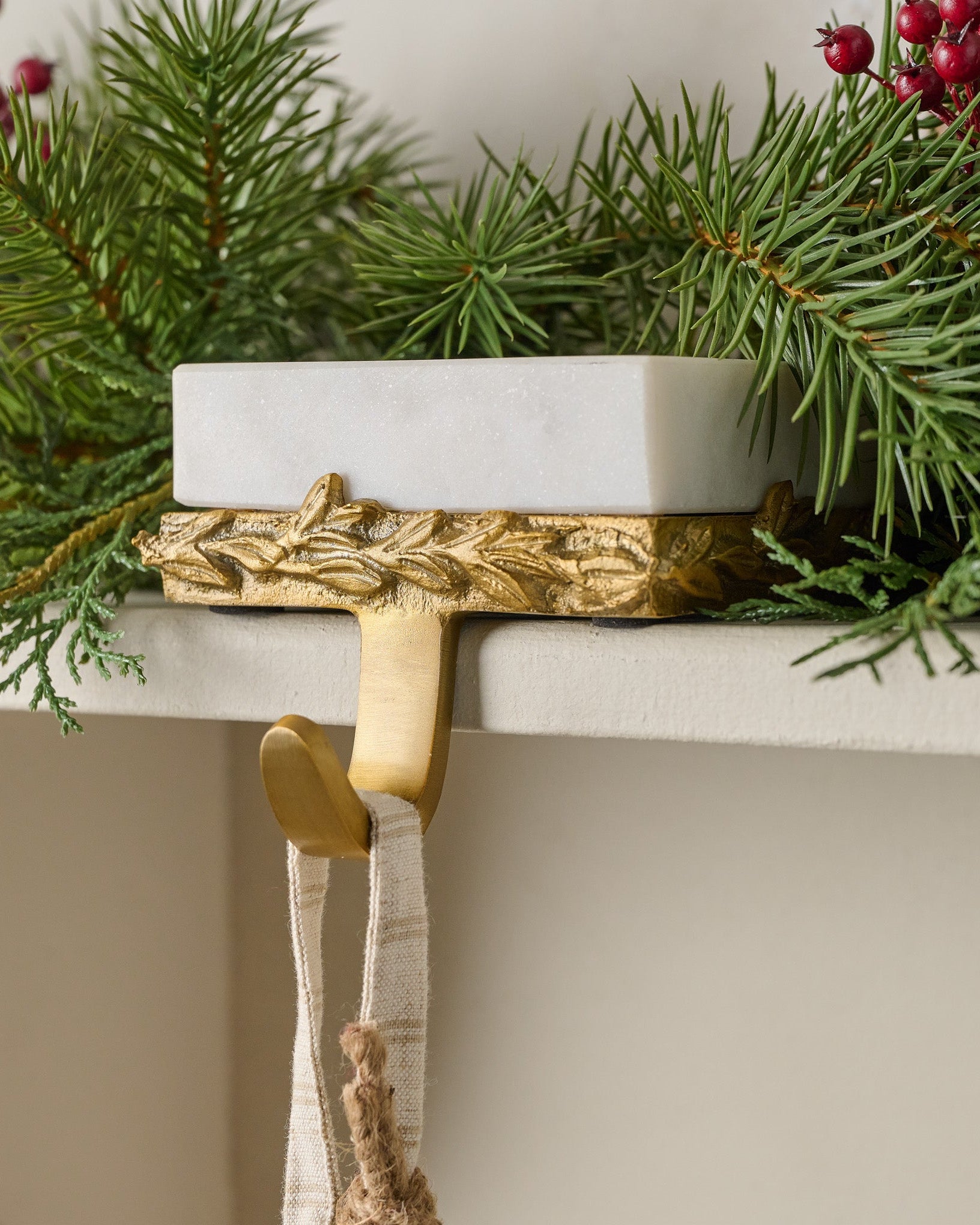 Marble and Gilded Stocking Holder