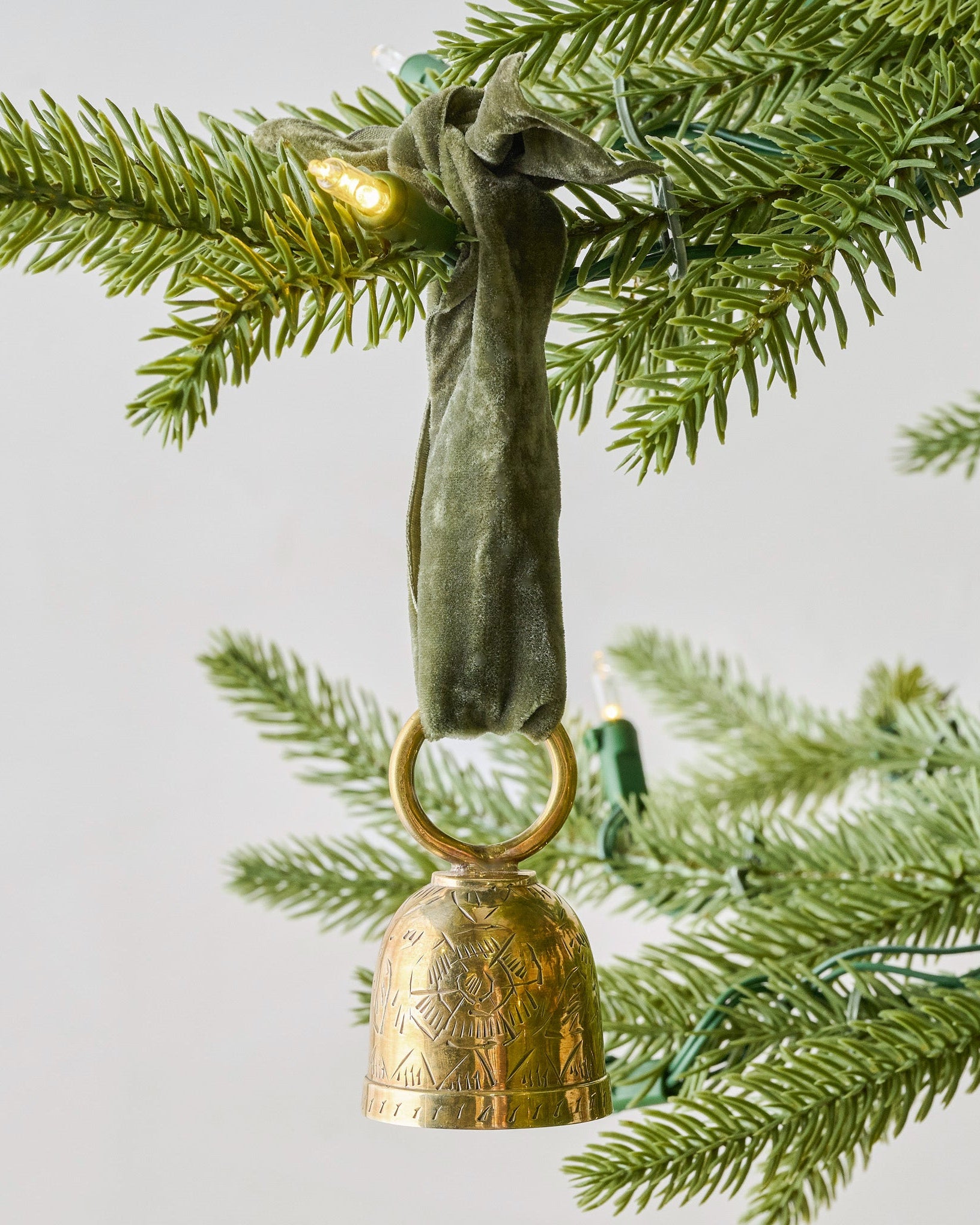 Gigi Etched Brass Bell Ornament