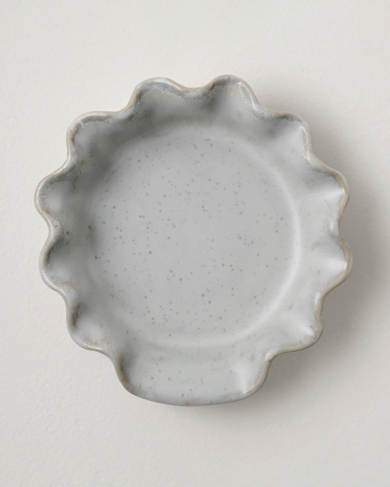 French Grey Ruffle Spoon Rest
