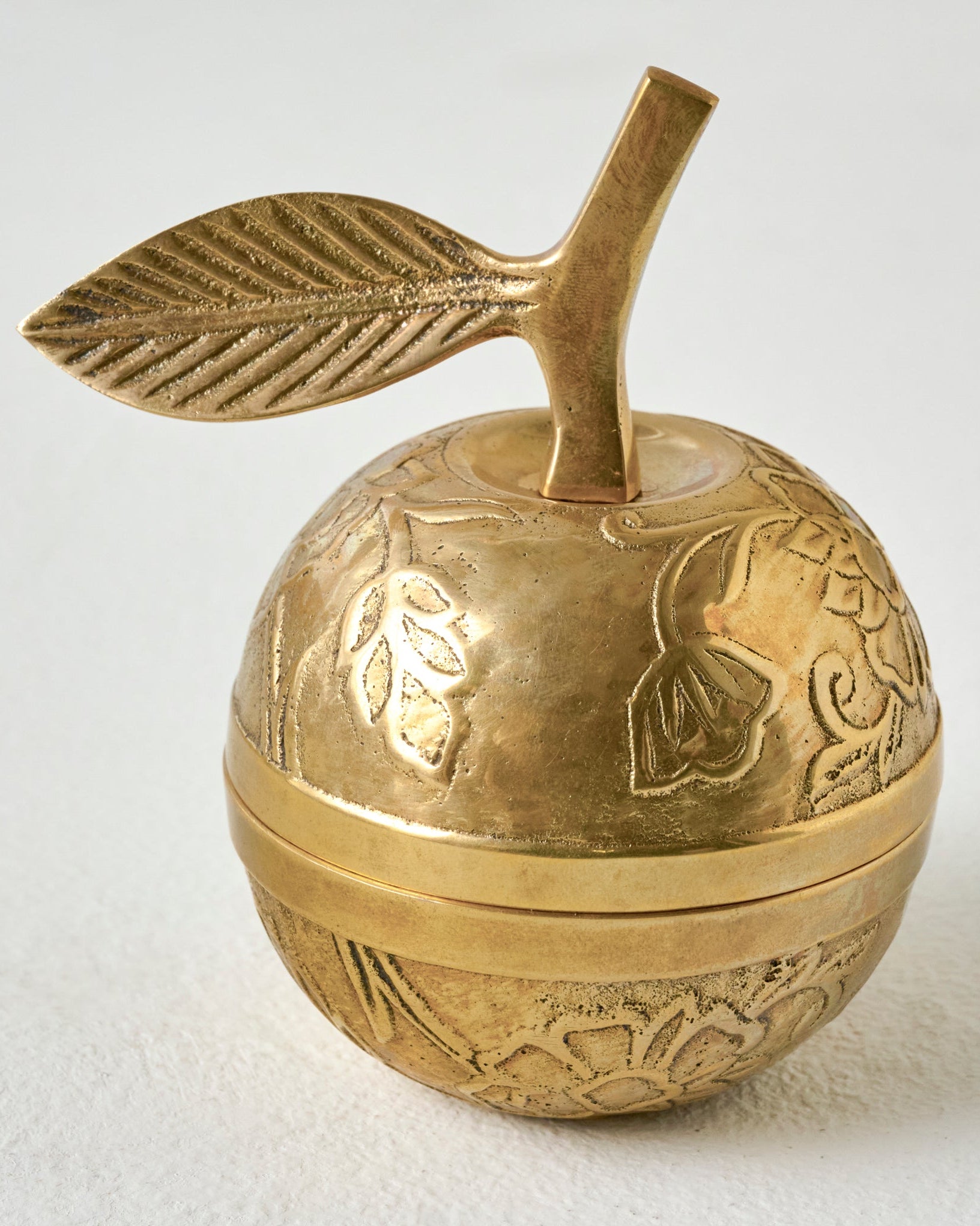 Antique Inspired Brass Apple Box