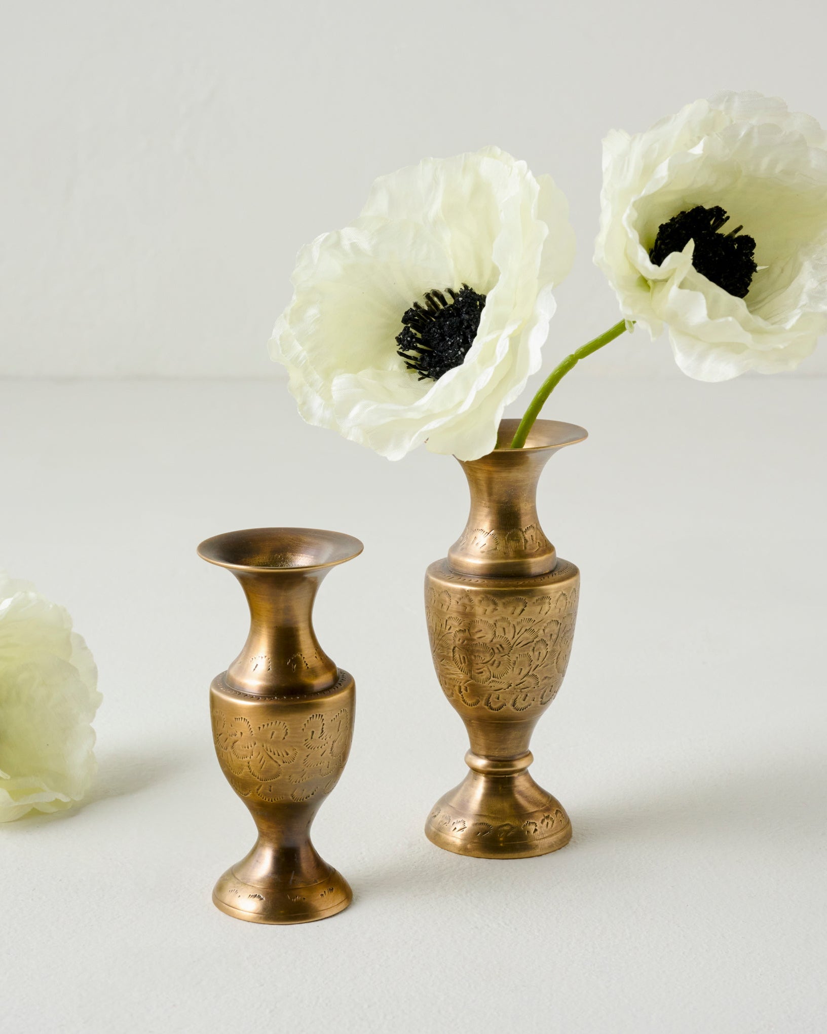 Callin Etched Brass Bud Vase