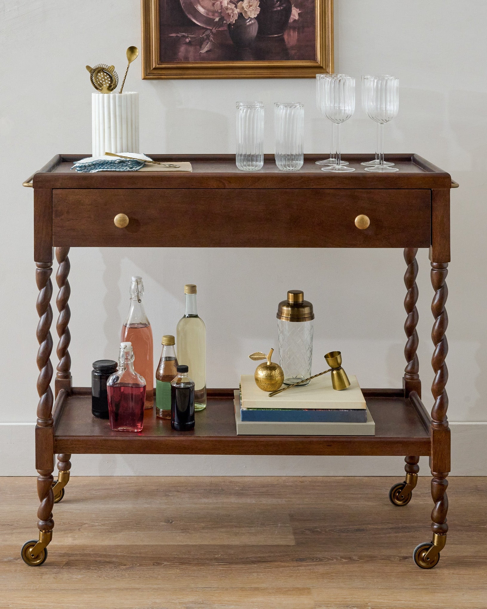 Barley Twist Bar Cart