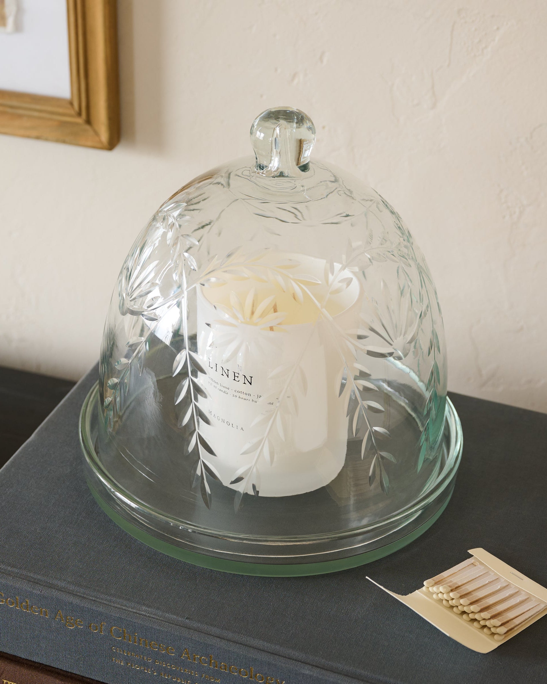 Vivian Cut Glass Candle Cloche
