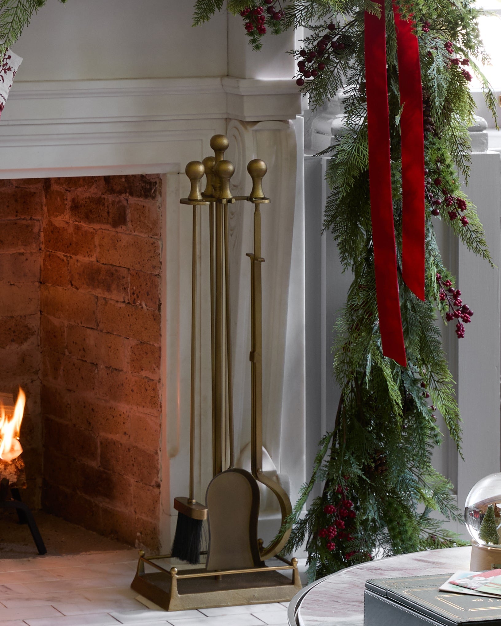 Shepherd Brass Fireplace Toolset