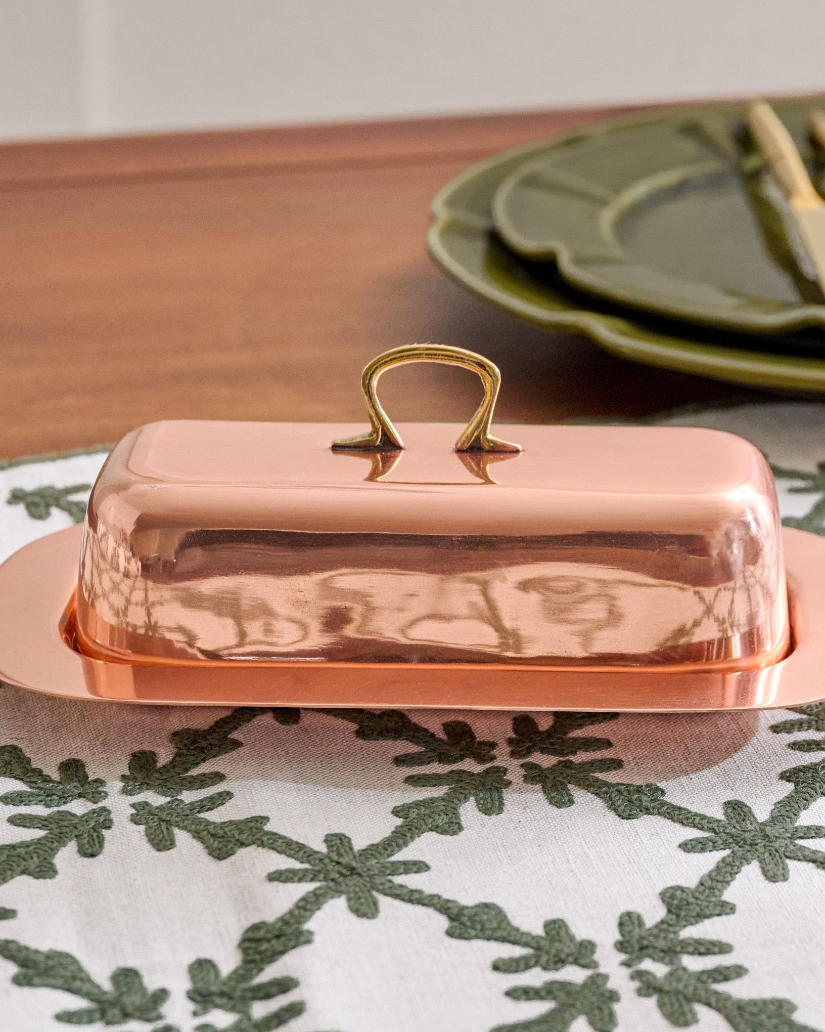 Antique Copper Butter Dish