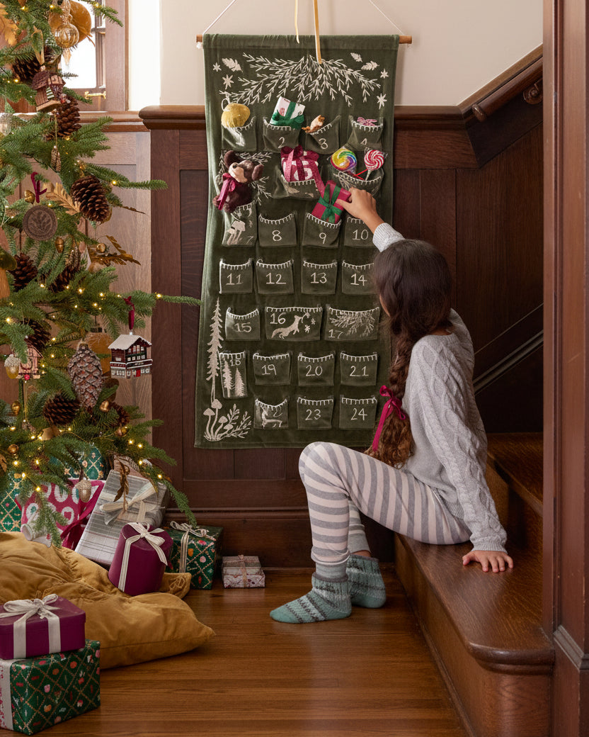 Enchanted Embroidered Velvet Advent Calendar
