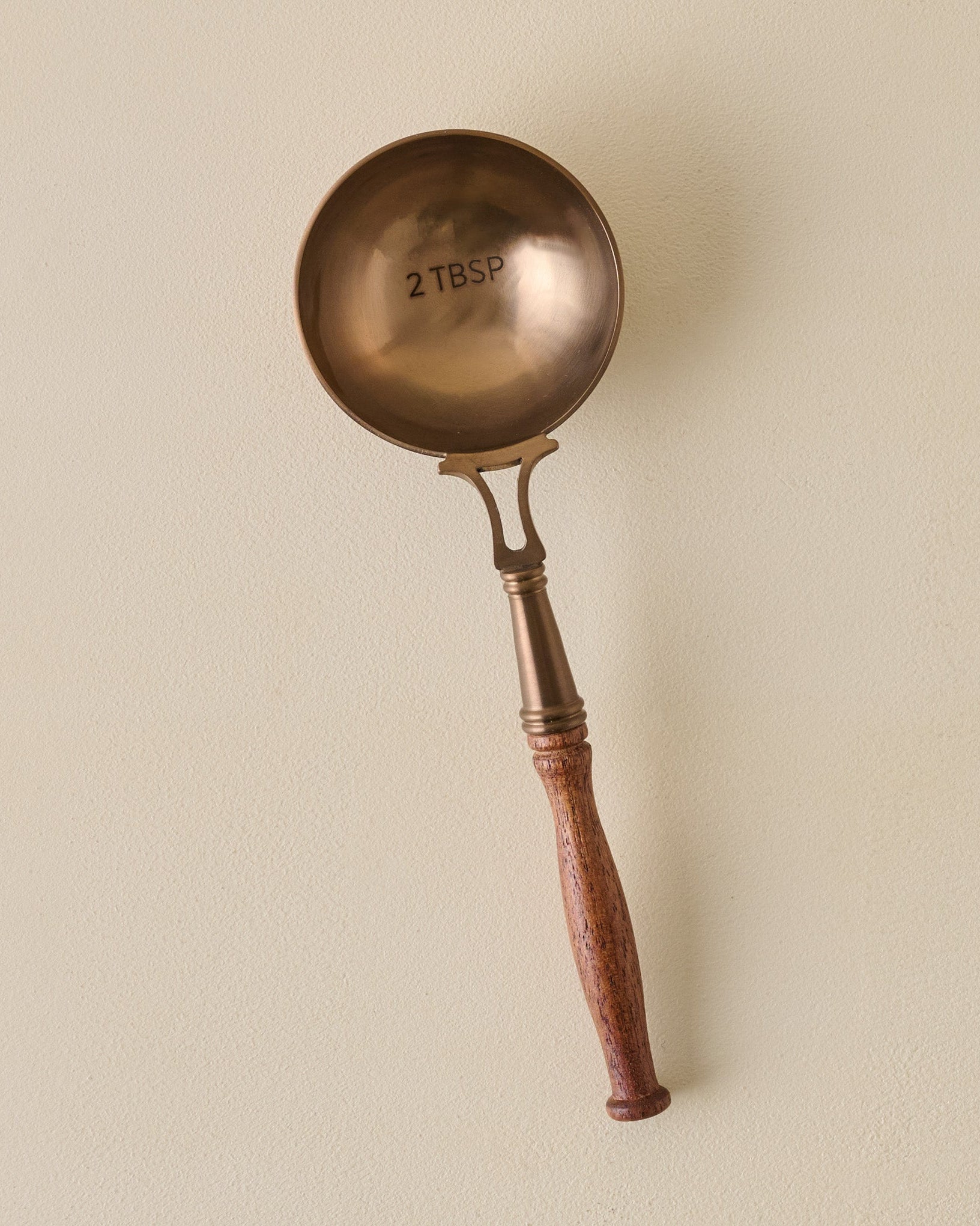 Antique Copper + Wood Coffee Scoop