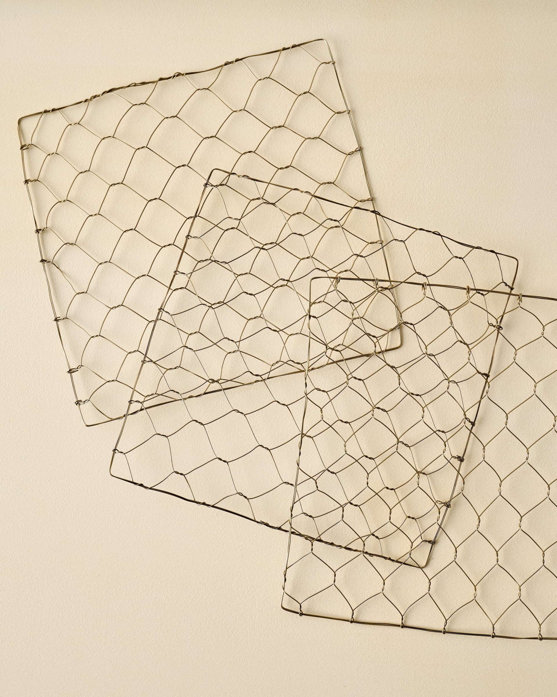 Brass Wire Flower Frog, Set of 3