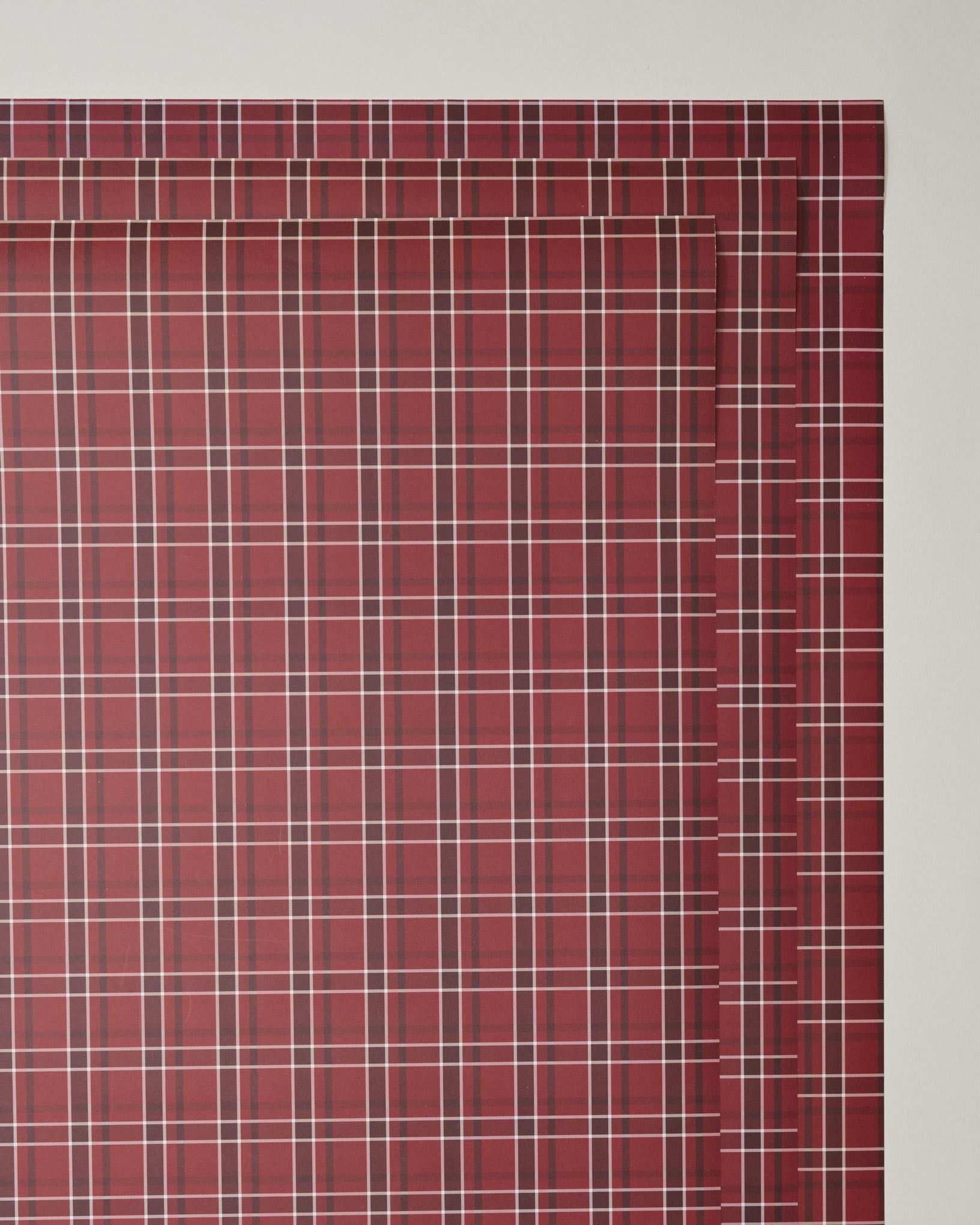 Magnolia Home Again Red Plaid Wrapping Paper Sheets