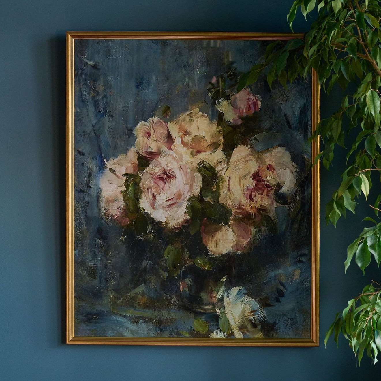 Still Life with Roses in a Glass Vase