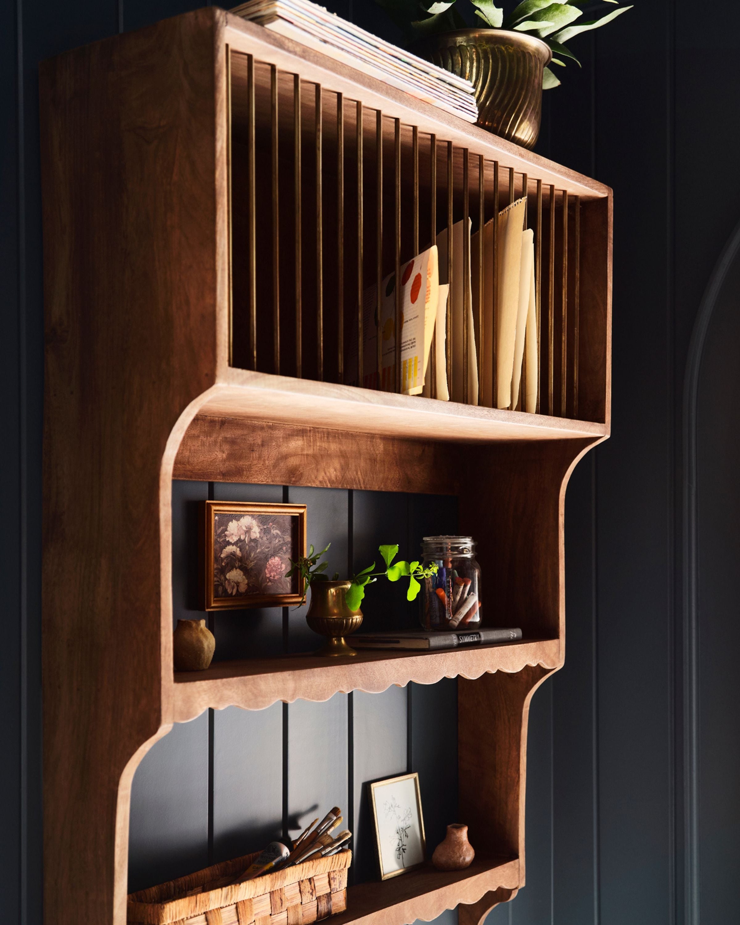 Quinn Wooden Dish Cabinet