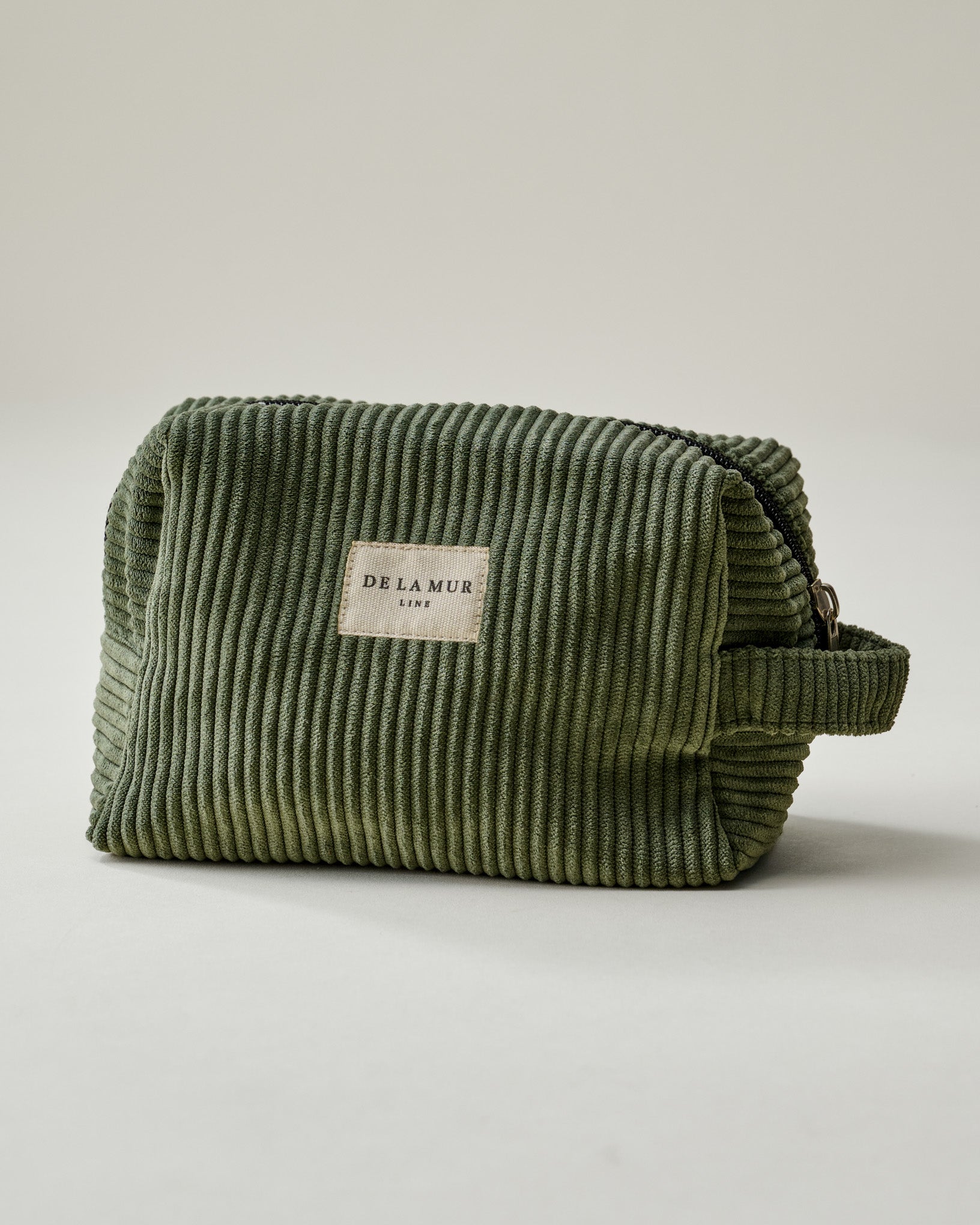 Zip Top Green Square Toiletry Bag