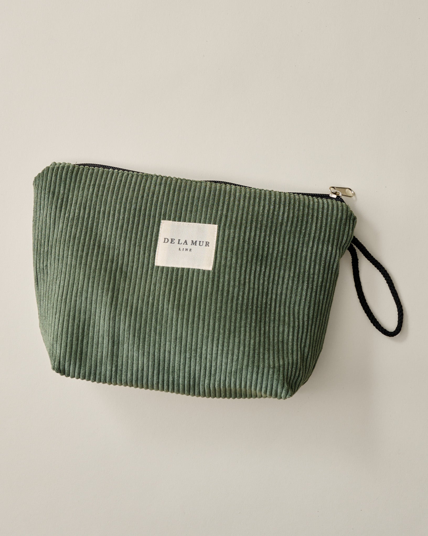 Zip Top Green Toiletry Pouch