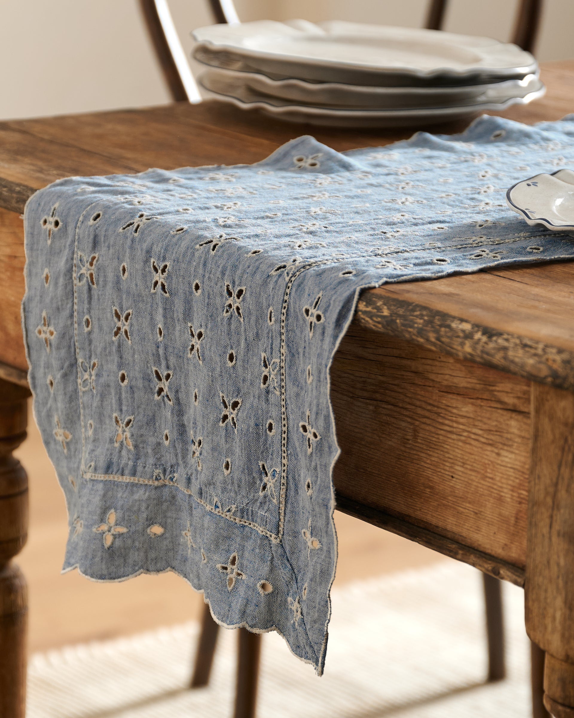 Chambray Eyelet Runner