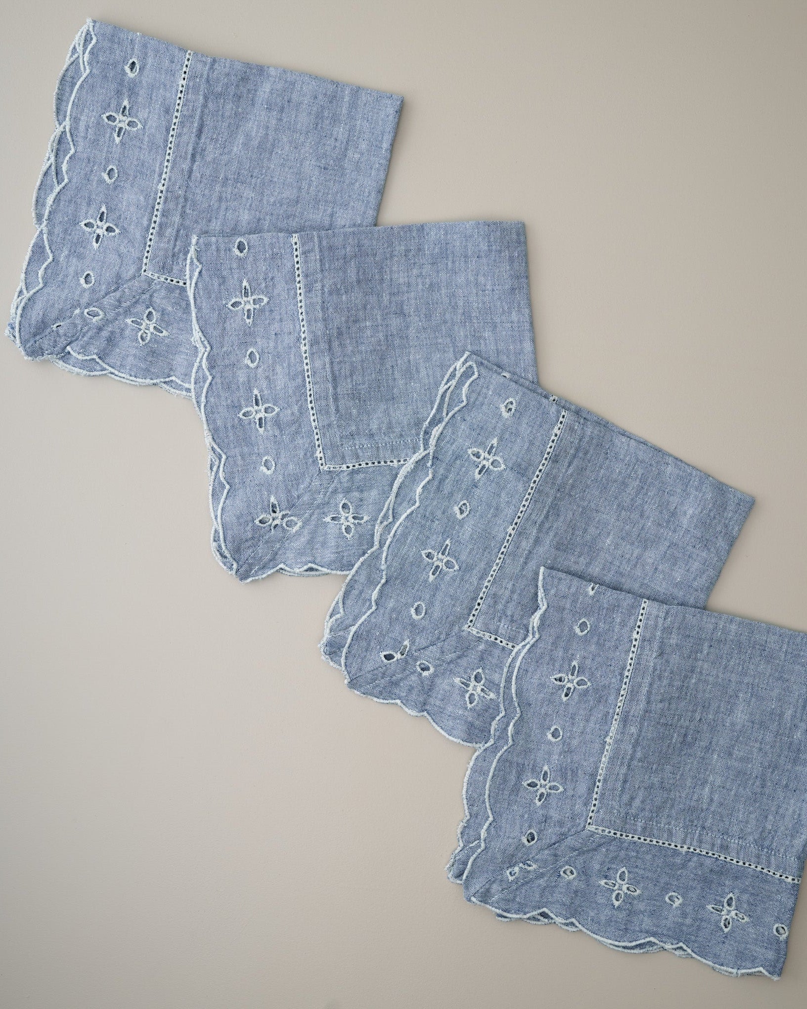 Chambray Eyelet Napkin Set of Four