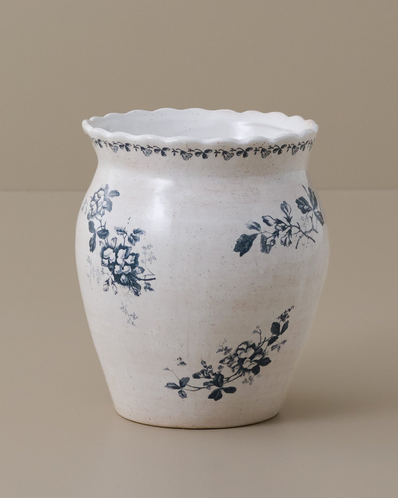 Heirloom Garden Navy Floral Vase