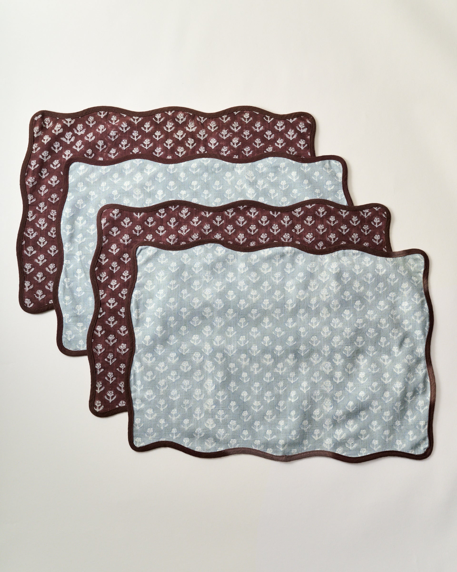 Cosmos Block Printed Reversible Placemat Set of 4