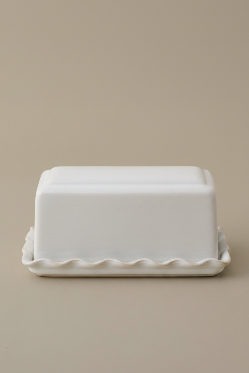 Antique White Margaret Butter Dish