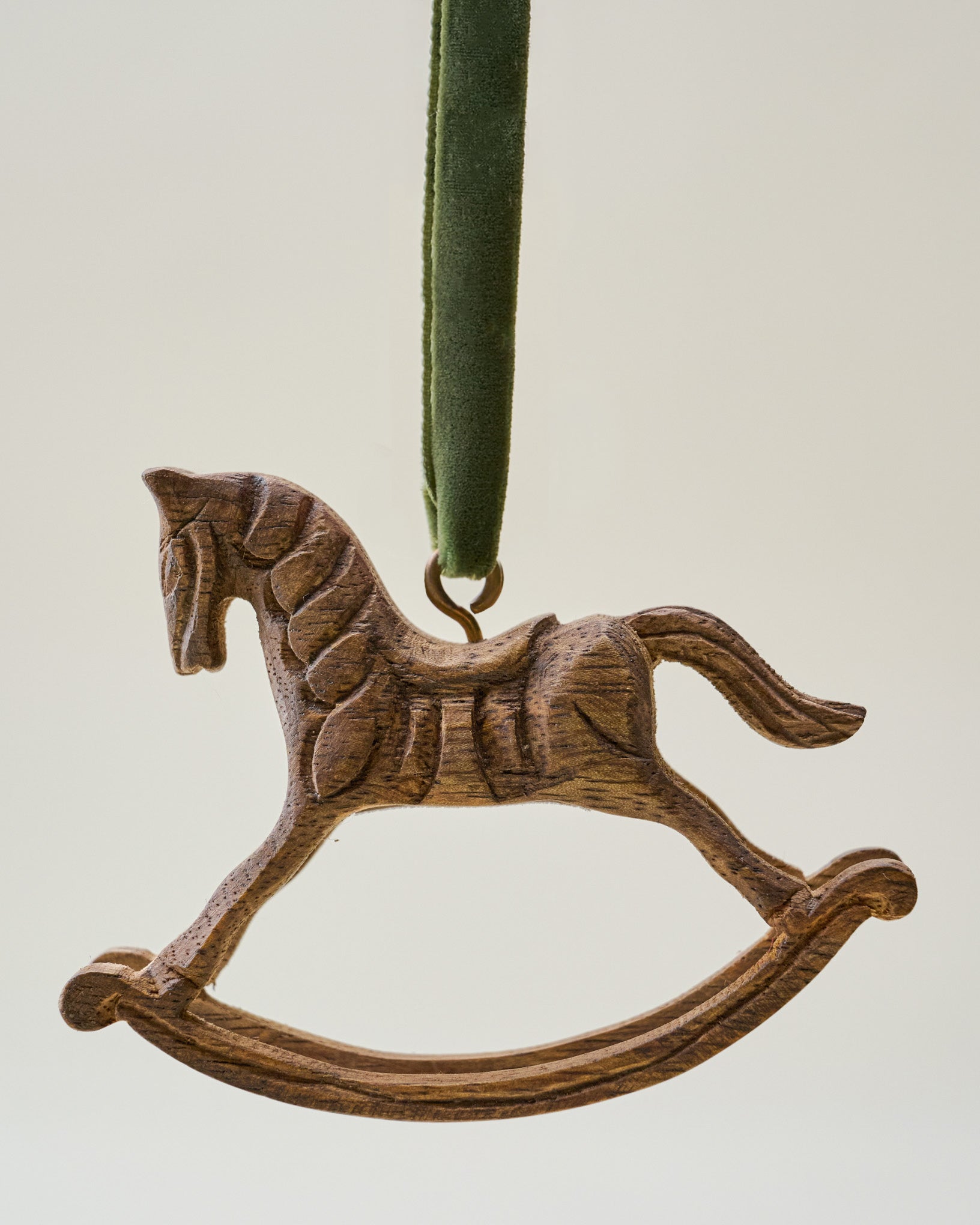 Hand-Carved Rocking Horse Ornament