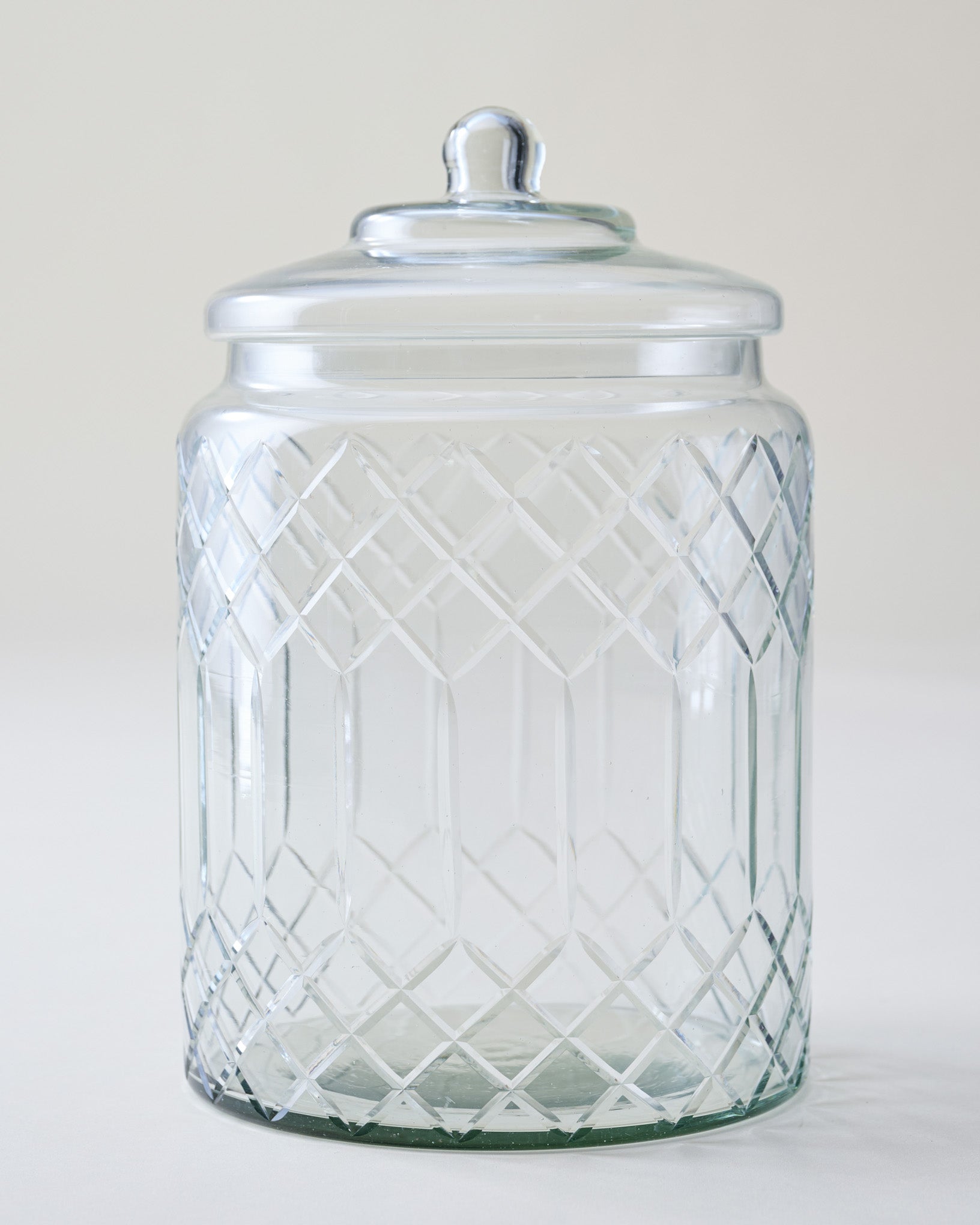 Vintage-Inspired Cut Glass Cookie Jar