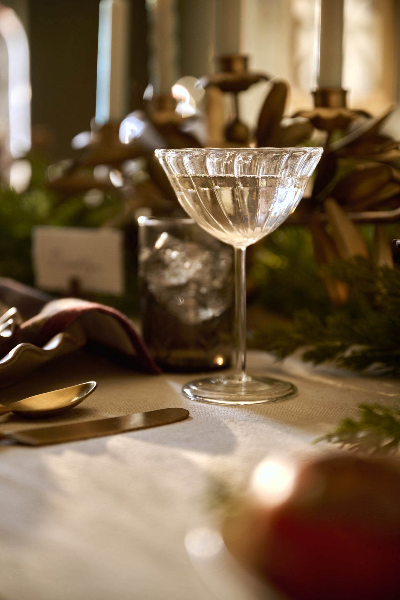 Fluted Coupe Glass