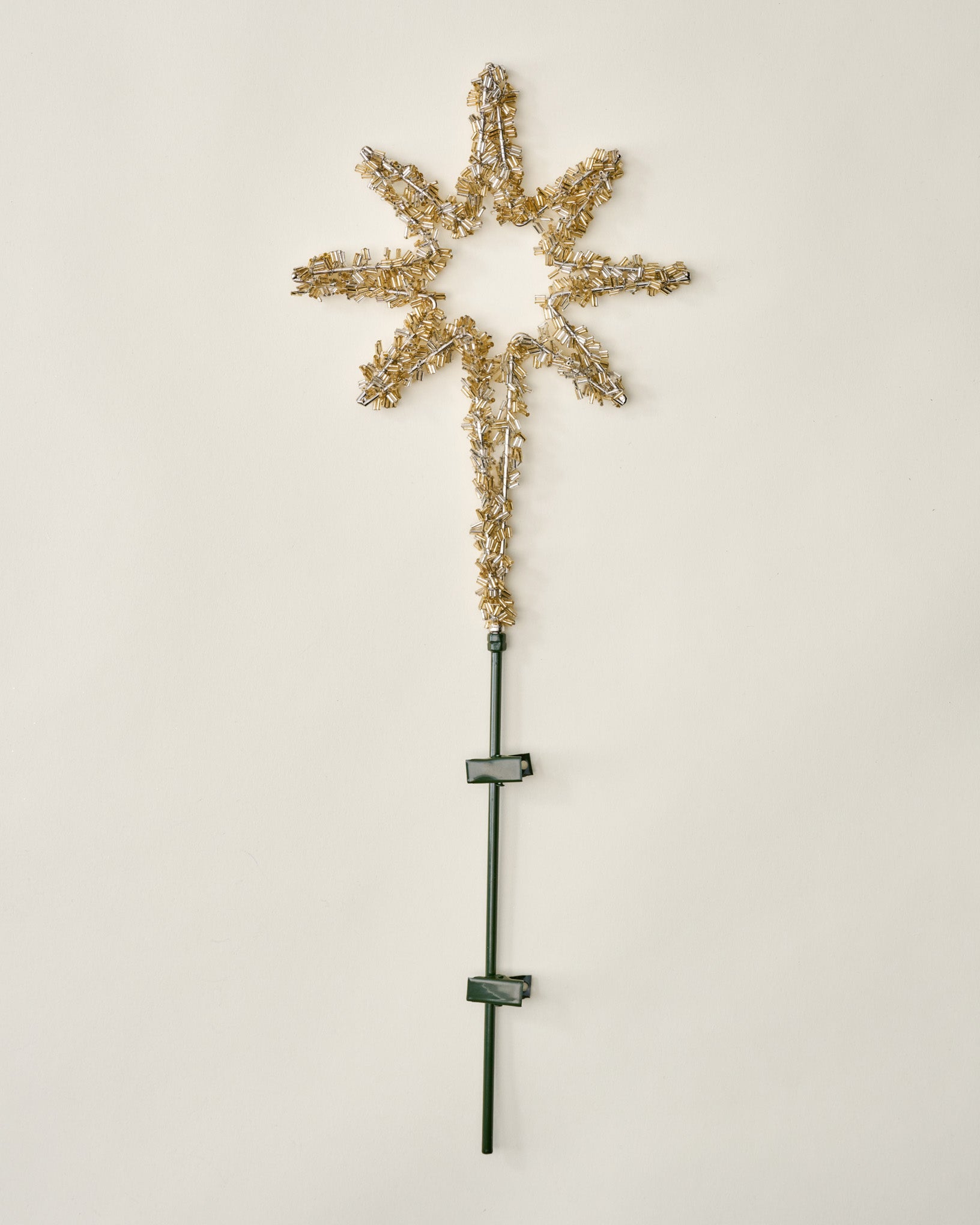 Antiqued Beaded Star Tree Topper