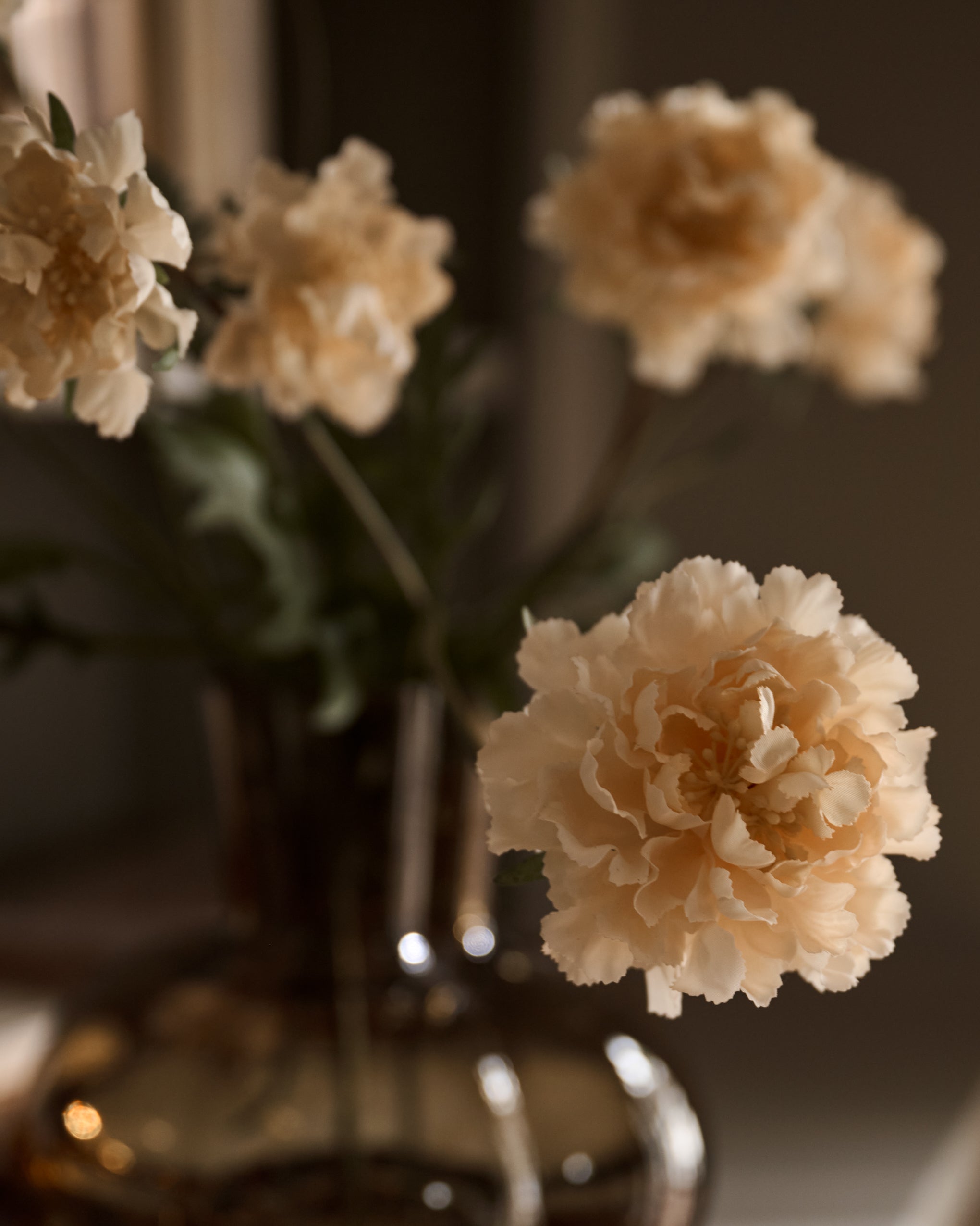 Real Touch Cream Scabiosa Stem