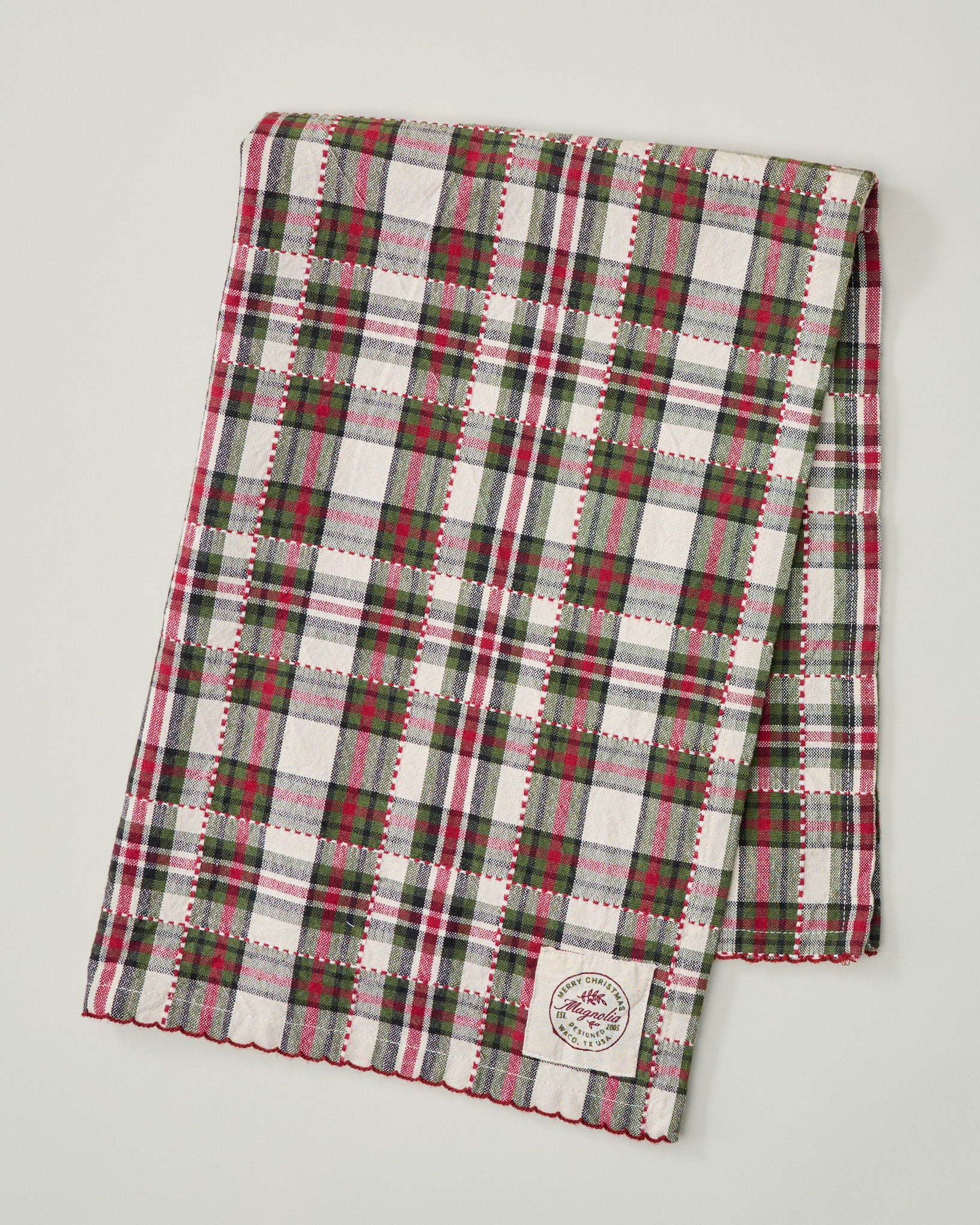 Magnolia Classic Christmas Plaid Tea Towel