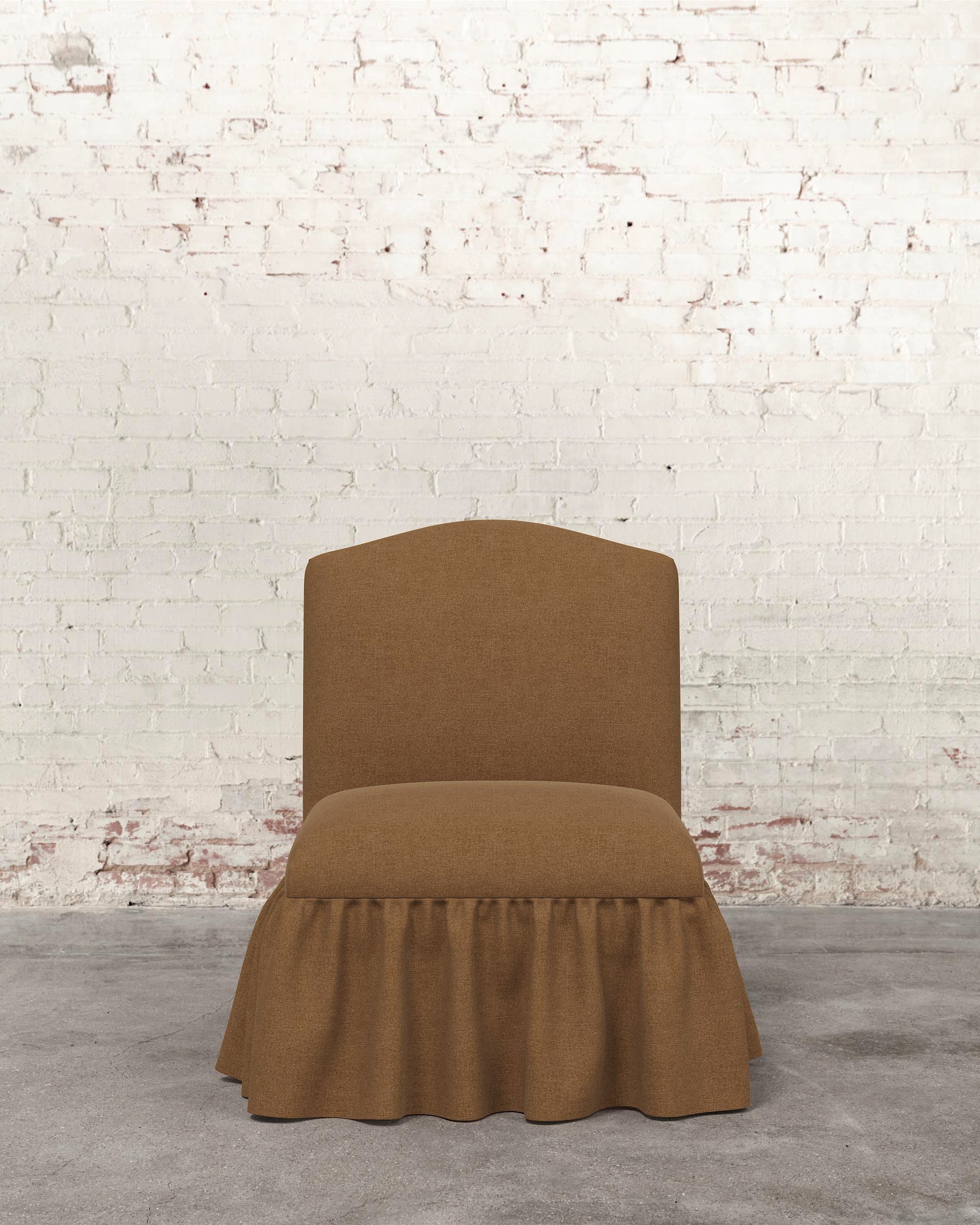 Poppy Ruffle Armless Accent Chair