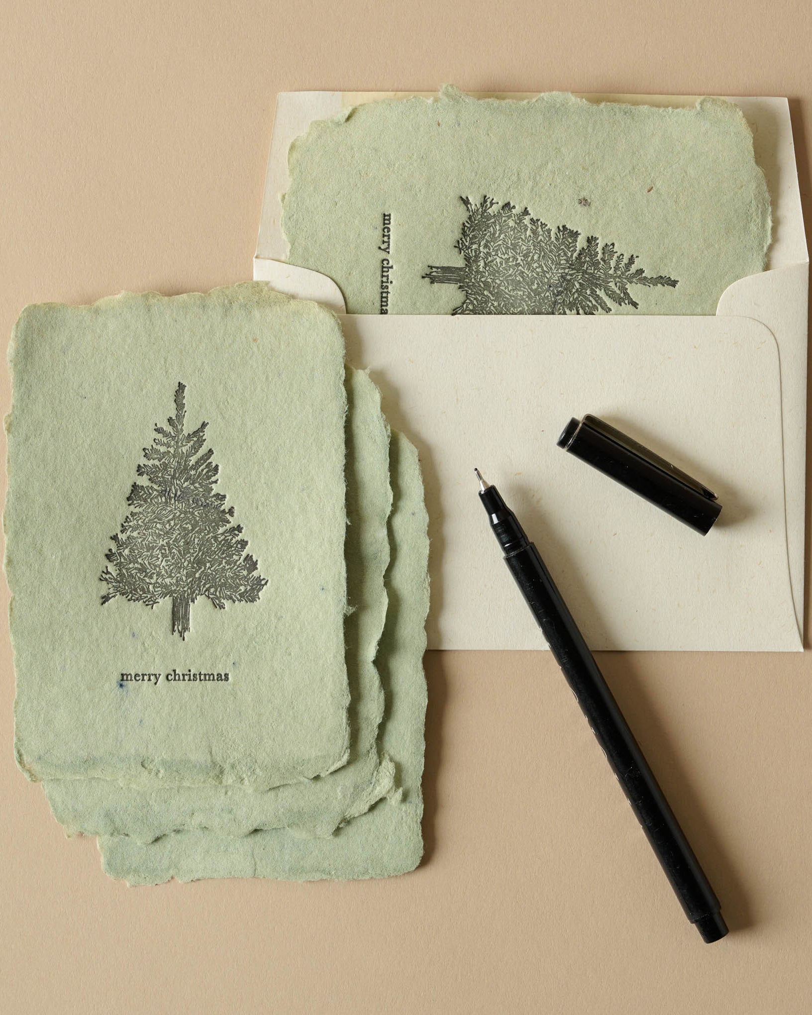 Merry Christmas Tree Card Set