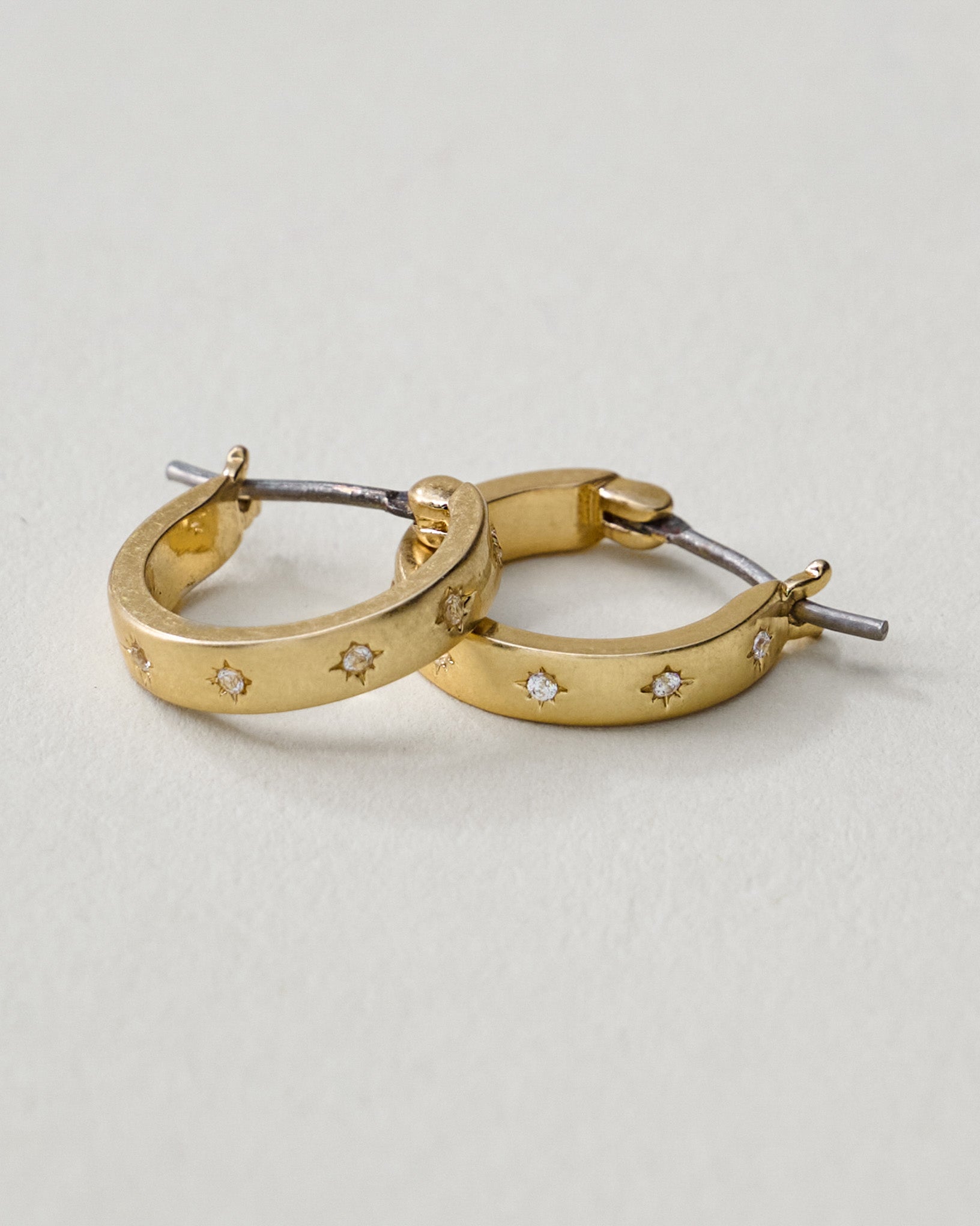 Magnolia Starburst Earring Hoops 12MM