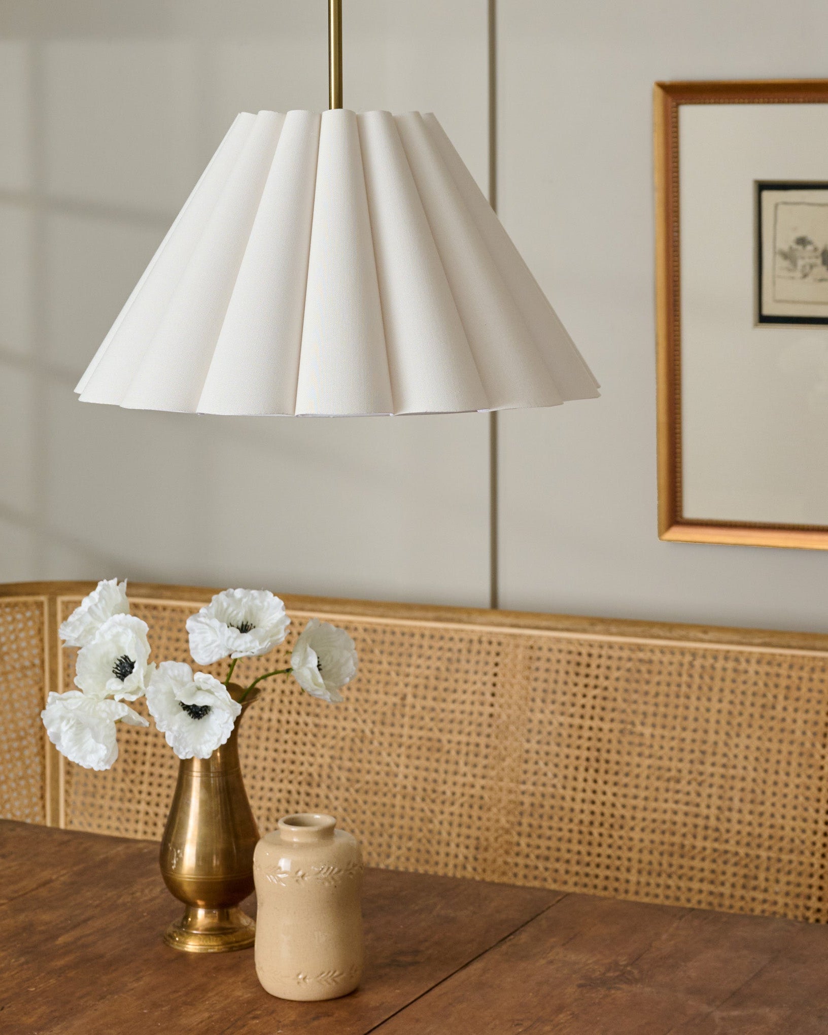 Odette Linen Scallop Pendant (12"-20")