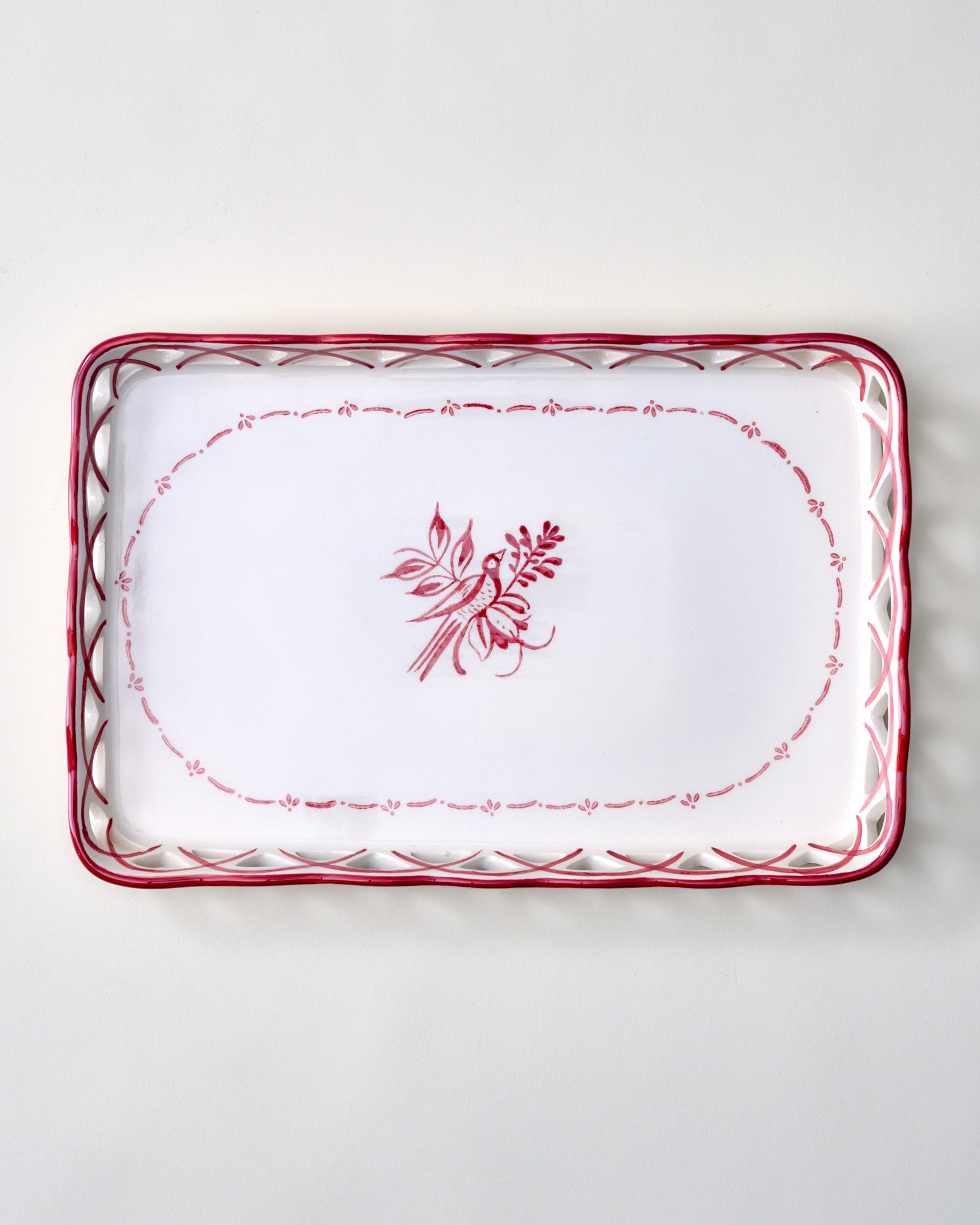 Heirloom Noel Ceramic Hand-Painted Tray