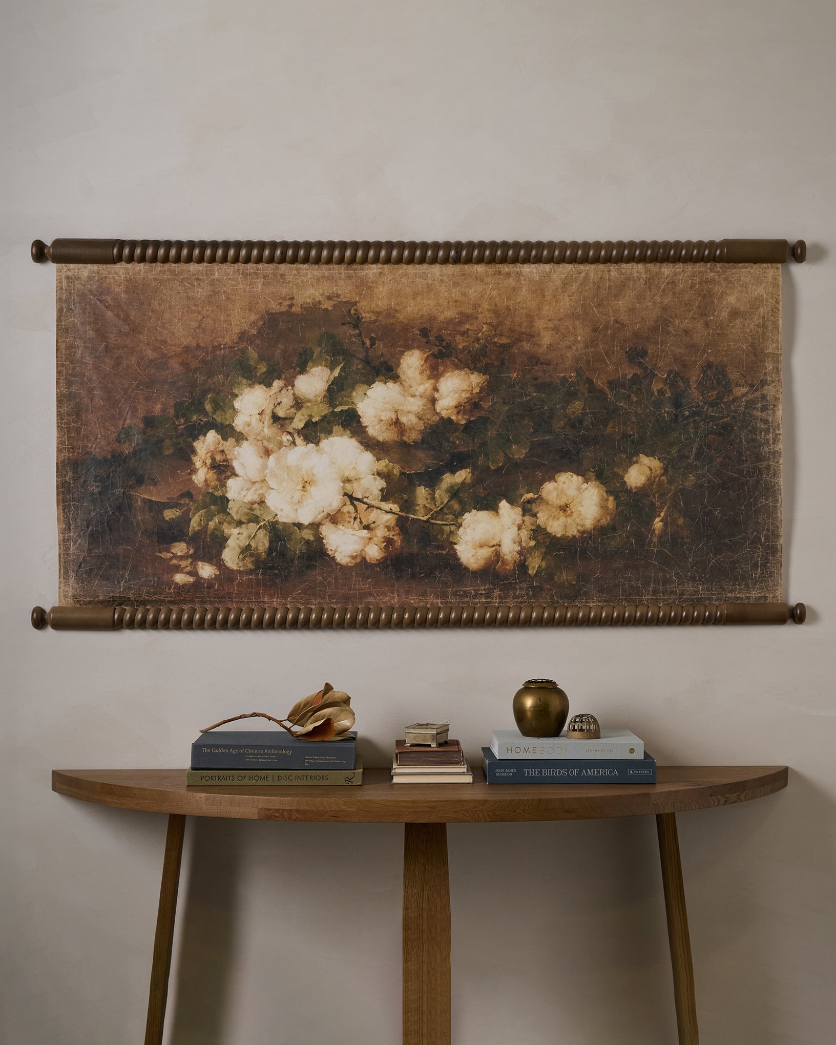 Vintage Botanical Bouquet Tapestry