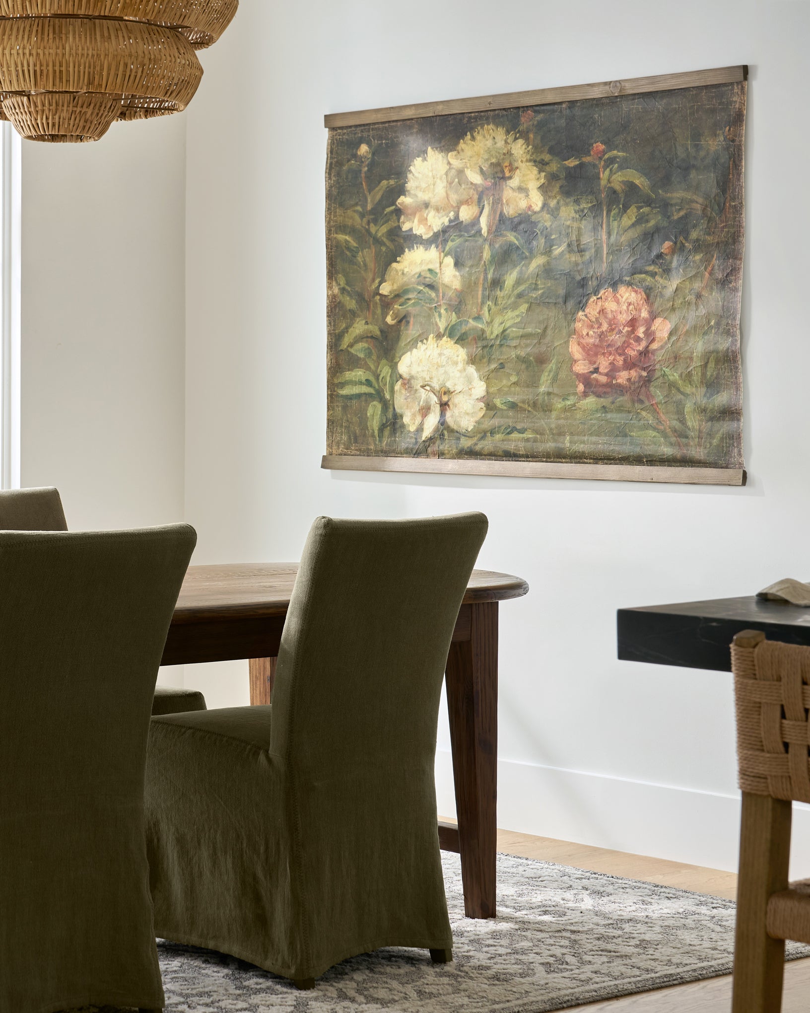 Oversized Botanicals in Bloom Vintage Tapestry