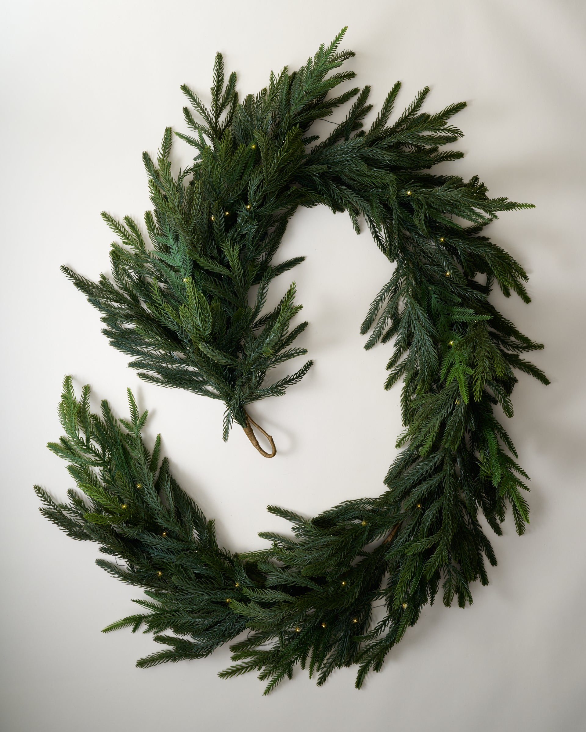 Real Touch Norfolk Pine Pre-Lit Garland - 72"